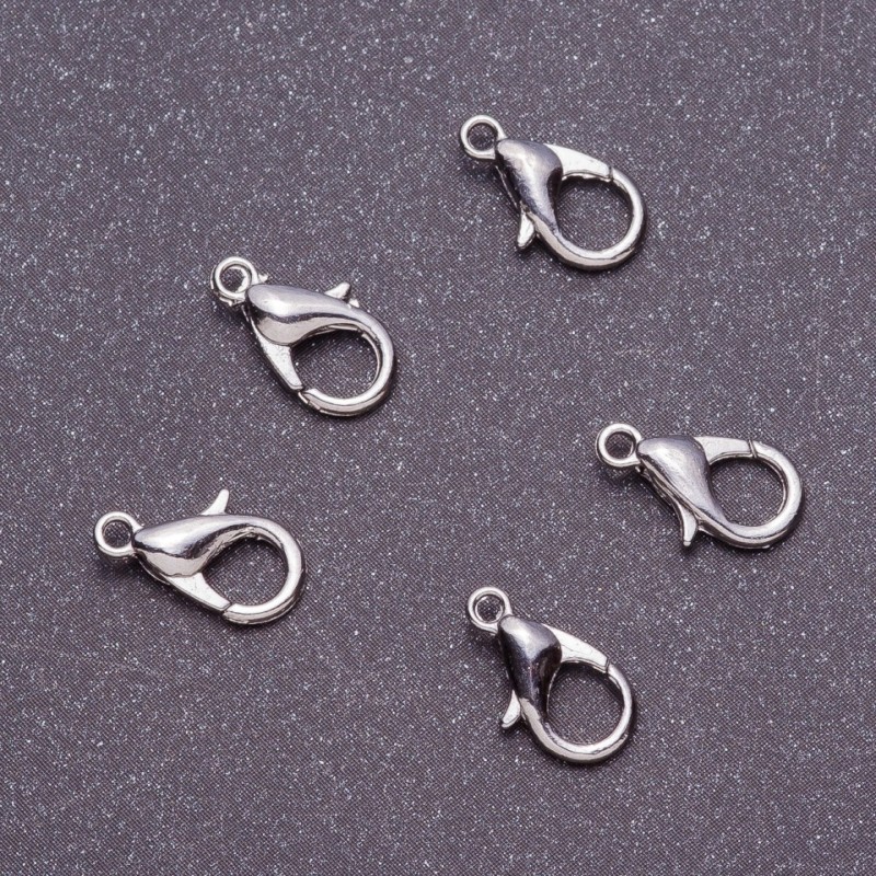 Preț per pachet / 10 buc. Închizătoare carabină, diametru 7 mm, lungime 12 mm, culoare metal închis