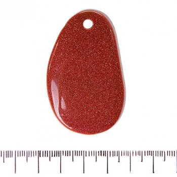 Pandantiv cu aventurin sintetic, Nisip de Aur sintetic (55×35 mm)