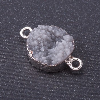 Conector «Gri Zăpadă» culoare metalică «argintiu» L 1 mm, diametrul 14 mm, plastic