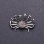 Broșă «Crab diamant» argintiu 4x2,7 cm