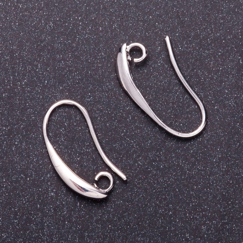 Știfturi pentru cercei, pereche, metal gri, lungimea 19 mm