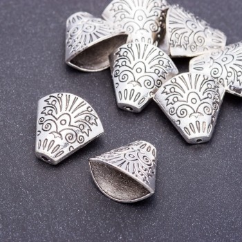 Capace terminale pentru mărgele, diametru 18x19x7 mm, gaură 5 mm, ambalare: 10 buc.