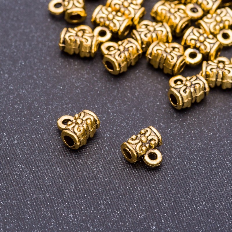 Furnitură Bail – suport în culoare aur vechi, diametrul 7×4×7 mm, gaură de 3,5 mm, ambalare 20 g +/- 40 buc