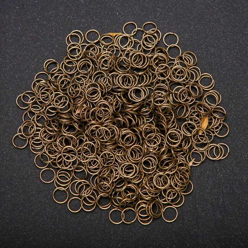 Inel de legătură pentru accesorii, diametrul 6,5 mm, pachet 30 g, culoare bronz
