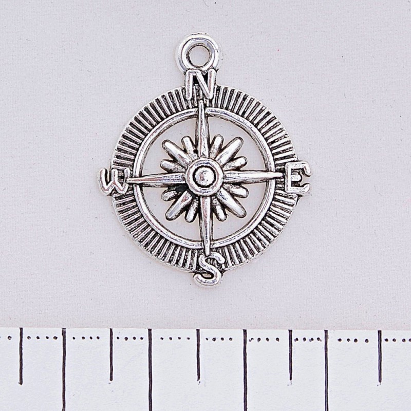 Piesă de accesorii pentru pandantiv Roza vânturilor, 25x30 mm, 20 g, set de 7 bucăți