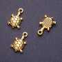 Pandantiv Țestoasă, lungime 18 mm, diametru deschidere 1–1,5 mm, culoare aur vechi, finisaj antic, greutate 20 g, +/- 13 buc