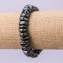 Brățară din piatră naturală hematit fațetat, dimensiunea 10×6 mm, lungime 18 cm, pe elastic