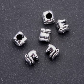 Inserție Pandora cu siluetă de elefant, diametru 11x10 mm, diametru găurii 5 mm, greutate aproximativă 20 g, +/- 6 buc