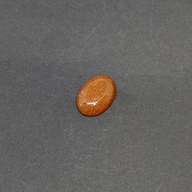 Cabochon din aventurin artificial, nisip auriu, 25×18 mm