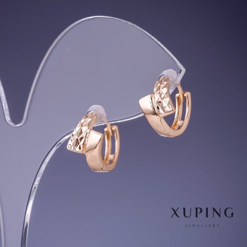 Cercei Xuping 8x12 mm placare cu aur 18K