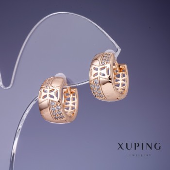 Cercei Xuping 15x8mm «placare cu aur 18K»