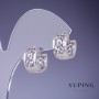 Cercei Xuping rodiu 14×8 mm
