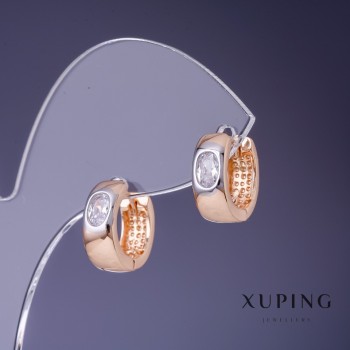 Cercei Xuping 14x5 mm cu placare aur 18K