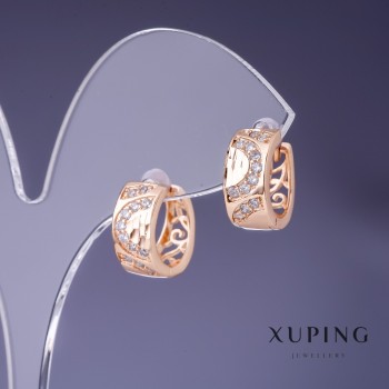Cercei Xuping 14x7mm cu placare aur 18K
