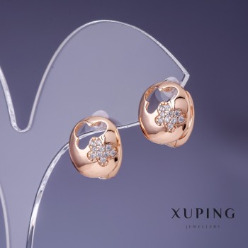 Cercei Xuping 13 mm, placare cu aur 18K