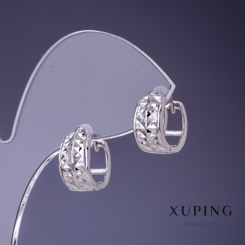 Cercei Xuping 7×11 mm rodiu
