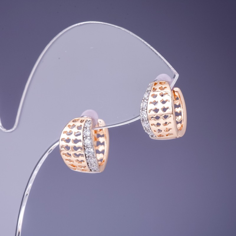 Cercei Xuping 8x13 mm «aur 18K»