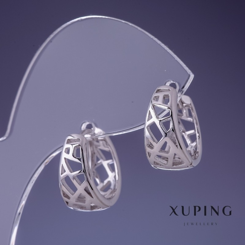 Cercei Xuping 16×8 mm rodiu