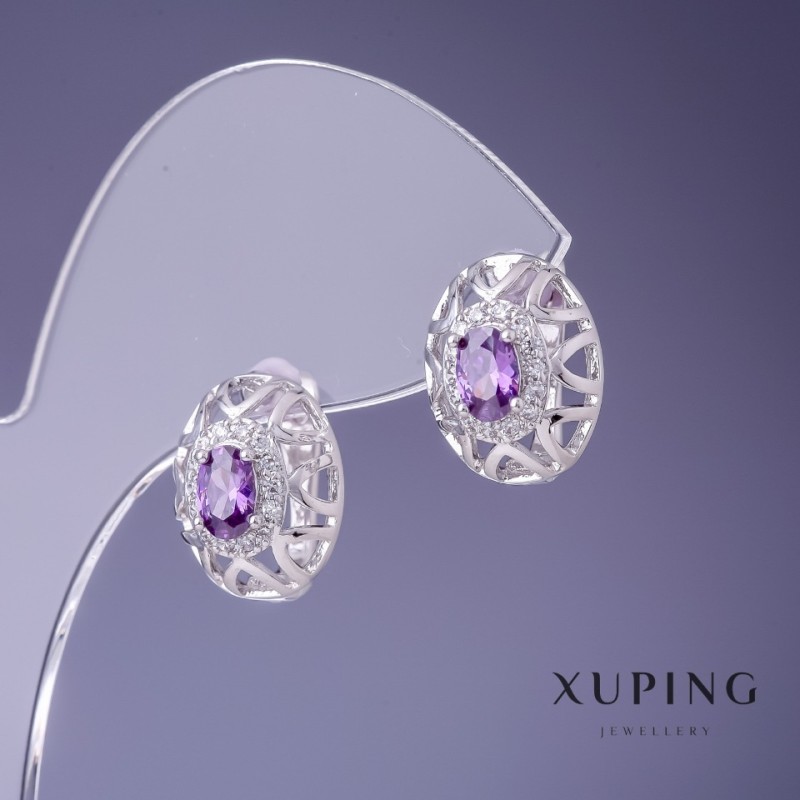 Cercei Xuping rodiu 15x12 mm