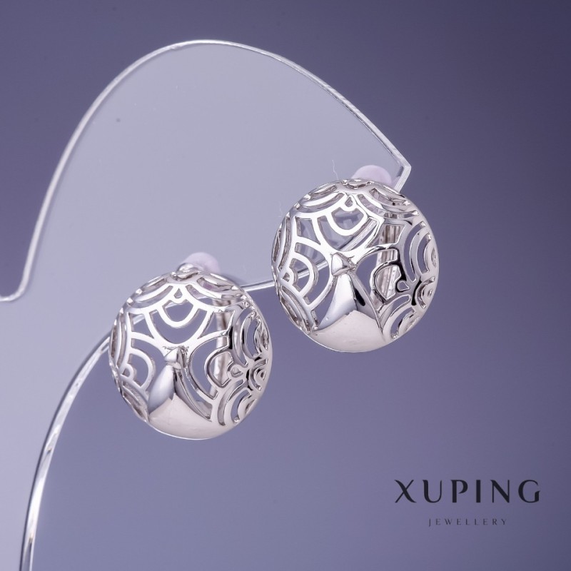 Cercei Xuping 15 mm rodiu