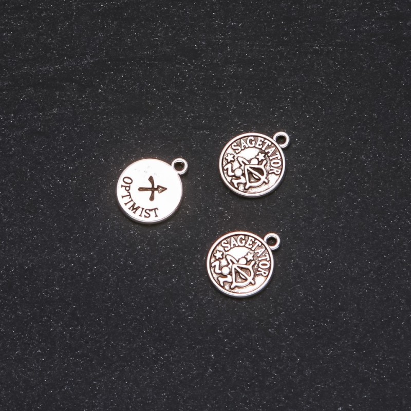 Pandantiv «Zodia Săgetător», diametru 12 mm, ambalare 20 g +/- 18 buc