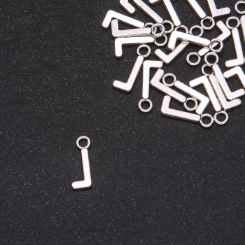 Furnitură pandantiv litera «L» 17×7 mm, ambalaj 20 g (+/- 30 buc.)
