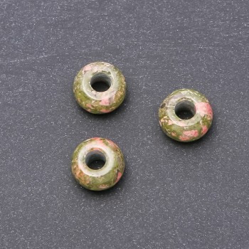 Mărgea Pandora din heliotrop natural 14×8 mm, diametrul găurii 5,5 mm+