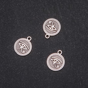 Furnitură pandantiv Ochiul Egiptului 15x18mm, ambalaj 20 g ±12 buc