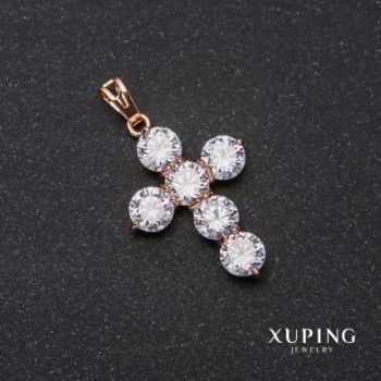 Pandantiv Xuping cu cruce, 23x32x40 mm, placat cu aur de 18k