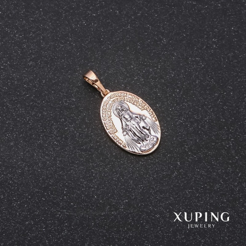 Pandant Xuping "O Maria concepută fără păcat" 12×18×25 mm rodiu, placare cu aur 18K