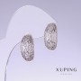 Cercei Xuping, lungime 19 mm, grosime 9 mm, rodiu