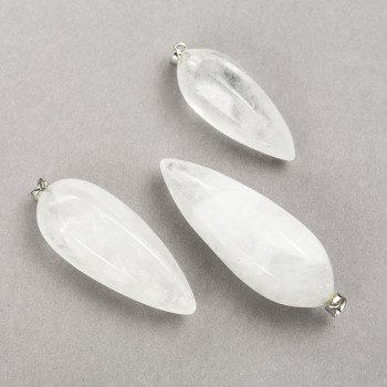 Pandantiv din piatră naturală, cristal de munte 50x20 mm (+/-)