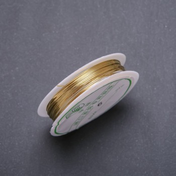 Fir pentru bijuterii galben-lămâie, diametrul 0,6 mm, bobină, lungime 6 m