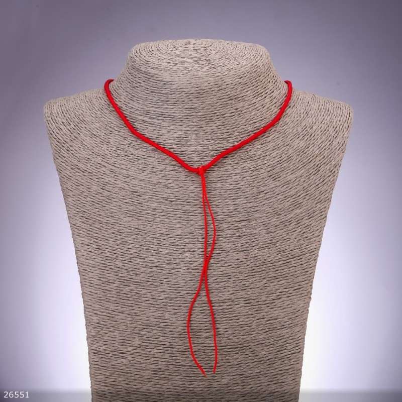 Șnur roșu pentru gât, diametru 2,5 mm, lungime 50 cm