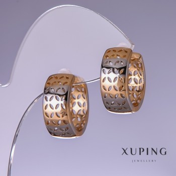 Cercei Xuping 19×8 mm „aur placat cu 18K, rodiu”