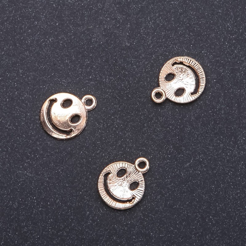 Furnitură pentru pandantiv Zâmbet „auriu”, diametrul 13 mm, lungimea 16m, diametrul 1,8 mm, ambalaj 20 g, 24 buc. (±)