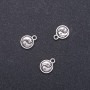 Accesorii pentru pandant Yin-Yang, diametrul 10 mm, lungimea 13 mm, diametrul 1,9 mm, ambalaj 20 g, 30 buc (+ -)
