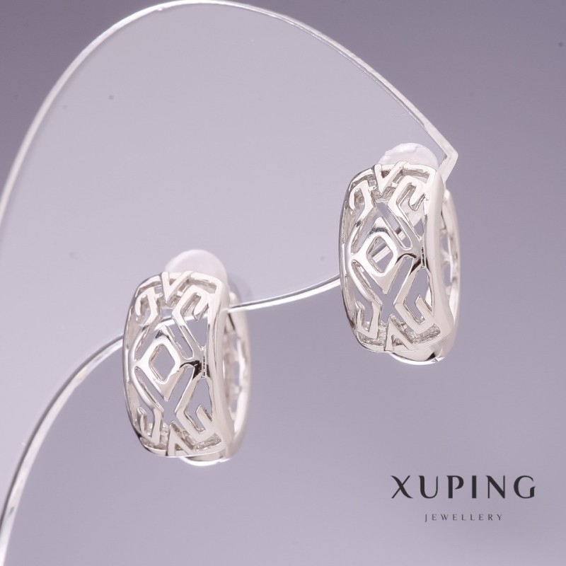 Cercei Xuping rodiu 7x14 mm