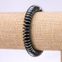 Brățară din hematit cu rondelle plate, diametrul 10×3,5 mm, lungimea 18 cm, pe elastic