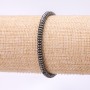 Brățară din hematit cu rondel plat, diametrul 4×2 mm, lungime 18 cm, pe elastic
