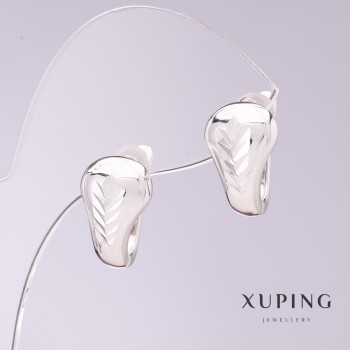 Cercei Xuping, diametrul de 9 mm, lungimea de 17 mm, rodiu