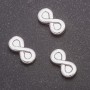 Inserție pentru mărgele, diametru 13×6 mm, gaură interioară 0,8 mm, ambalaj 20 g, 23 buc.