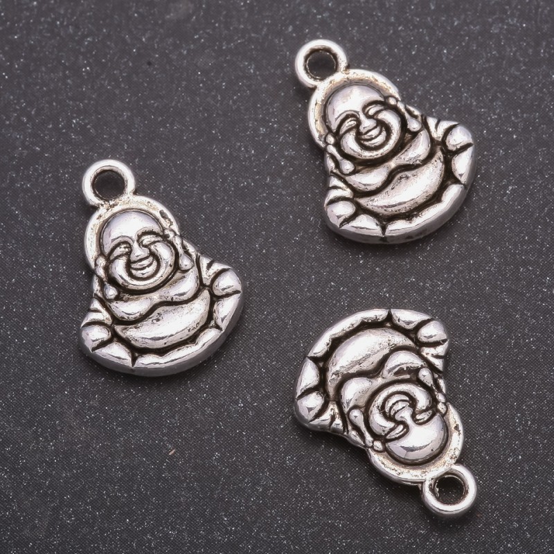 Pandantiv Budda, diametrul 14×19 mm, lot cu 9 buc.