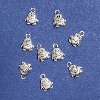 Pandantiv pinguin, diametru 10×13 mm, pachet 20 g +/- 19 buc