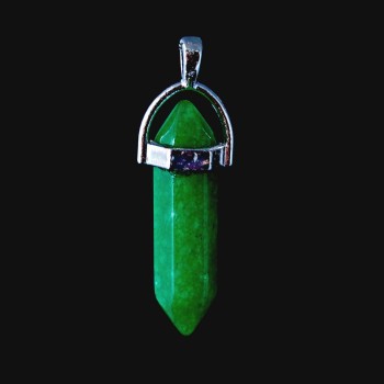 Pandantiv din crizoprasa hexagonal, 4 cm