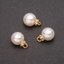Pandantiv de accesorii „Perla” (plastic) din metal galben, 12x17 mm, diametrul 1,8 mm, finisaj 10 buc. +