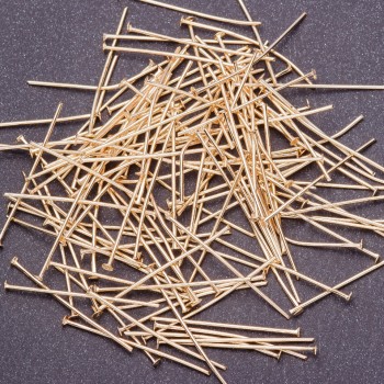 Furnitură Pin, lungime 26 mm, cap de pin de tip cui, metal galben, 1 kg