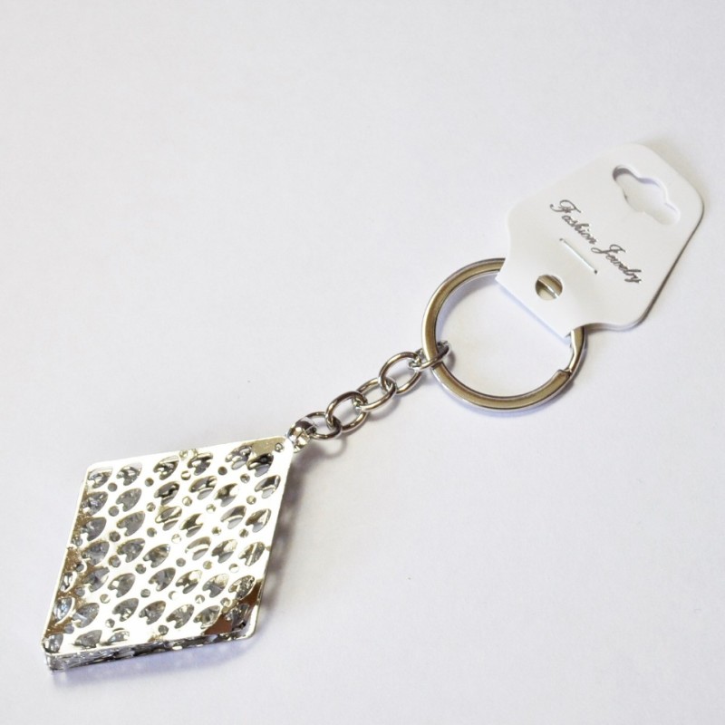 Brelog feminin cu efect de sclipici, din metal gri