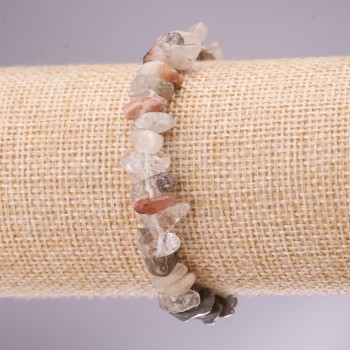 Brățară din carneol – fragmente naturale, diametrul 4–6 mm, lungime 18 cm