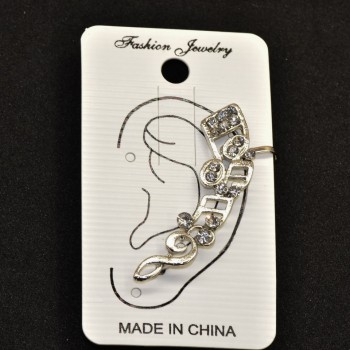 Kaf pe ureche, lungime 45 mm, metal alb